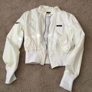 White women's members only bomber jacket