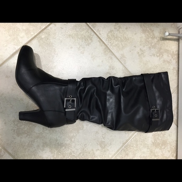 Knee high black boots