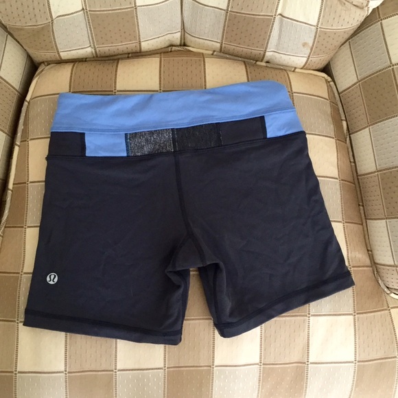 Brand new Lulu Lemon black and blue shorts