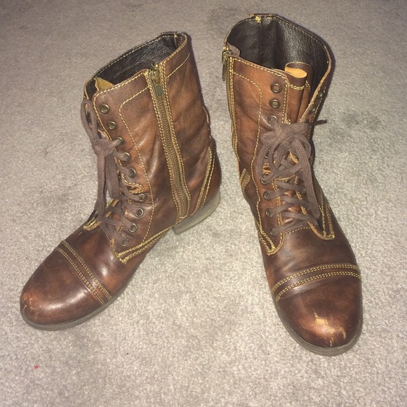 Today's sale! Steve Madden dark cognac combats