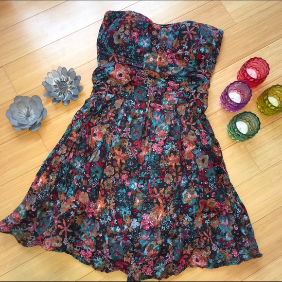 American rag strapless dress, sz medium.