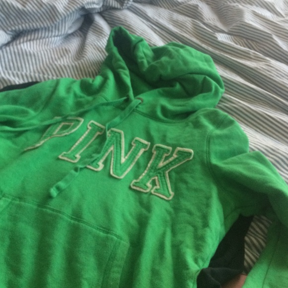 Green pink hoodie