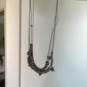 American Eagle silver layered necklace