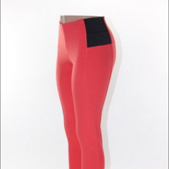 Slimming highwasted orange leggings