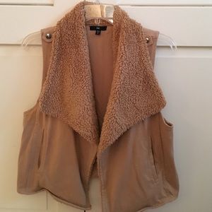 Gap Tan Faux Fur Vest