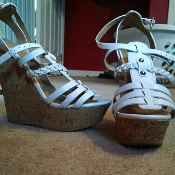Size 7 white wedges! Never worn! Charlotte Russe
