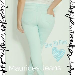 Mint Plus Size Skinny Jeans