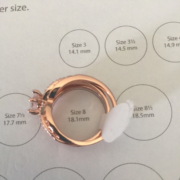 Gorgeous rose gold plated cubic zirconia  wedding - Picture 4 of 4