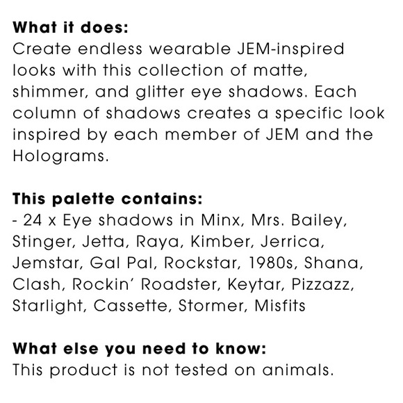 Jem & The Holograms Truly Outrageous Palette -New- - Picture 2 of 3