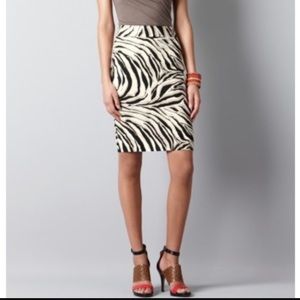 LOFT Animal Print Skirt