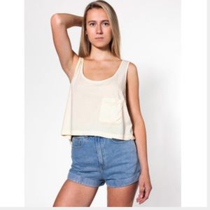 💋 American Apparel maroon pocket tank 💋