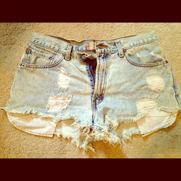 High wasted jean shorts