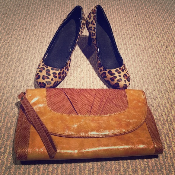 Oversized Camel Colored Clutch
