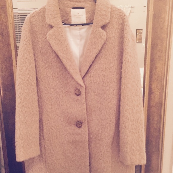 KS NY NWOT Alpaca Daphne Bow Coat