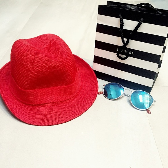 Red Mesh Fedora