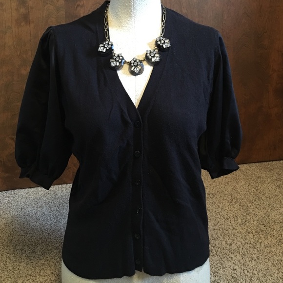 Adorable satin sleeve cardigan