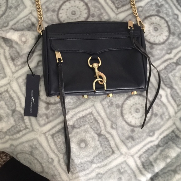 Navy blue Rebecca Minkoff mini Mac cross body