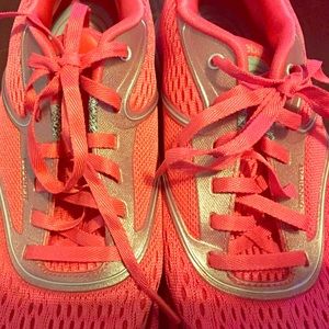 Hot Pink Reebok Easy Tone shoes