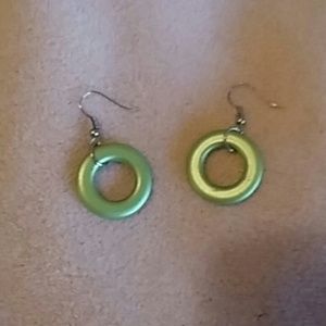 Green earrings