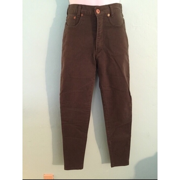 Green high waist skinnies
