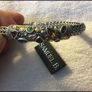 NWT Samuel B Multi Geometric Gemstone Bracelet