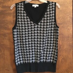 Houndstooth sweater vest
