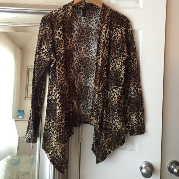 Leopard cardigan sweater