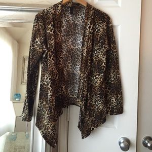 Leopard cardigan sweater
