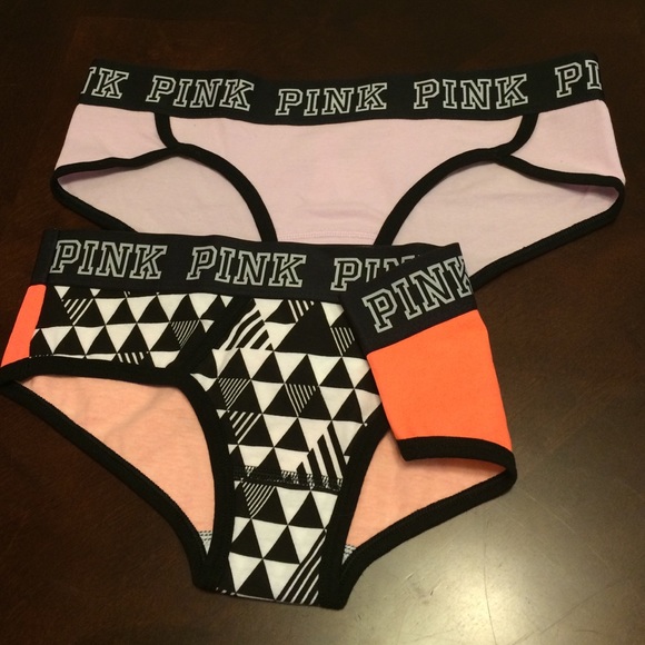 2 Victoria's Secret Pink extra low rise hipsters