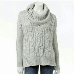 Jennifer Lopez Loose Fitting Cowl Neck Sweater