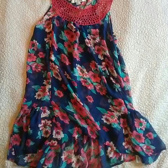 Blue and Red Forever 21 Tank Top
