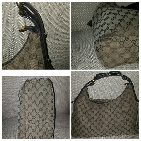 Gucci monogram canvas horsebit hobo. Pre- loved - Picture 4 of 4