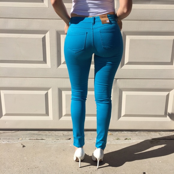 Teal Skinny Jeggings (LAST SMALL!) - Picture 4 of 4
