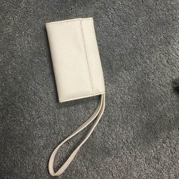 White ATMOSPHERE wristlet