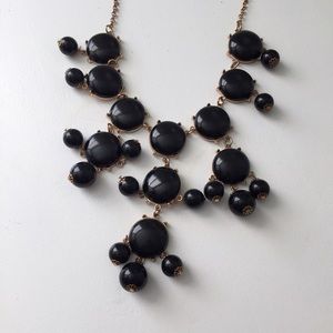 J. Crew-style Black Bubble Necklace