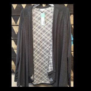Potions Plaid Draped Cardigan