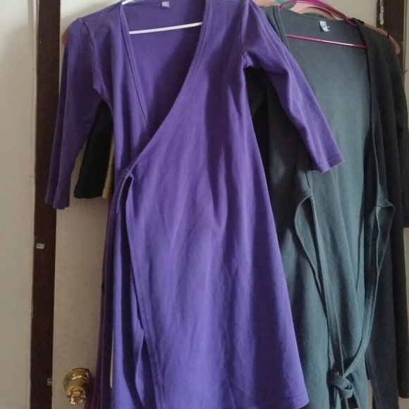 Purple American Apparel wrap dress