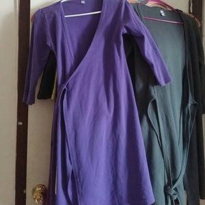 Purple American Apparel wrap dress