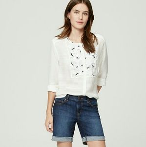 LOFT Modern Skinny Bermuda Roll-up