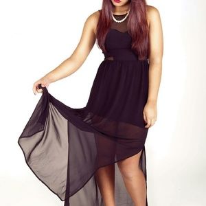 Black cut out dress