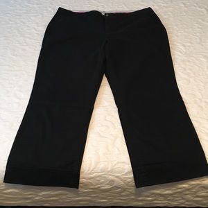 Black khaki capri pants