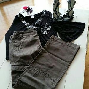 Banana Republic Wide Leg Cargo Pant