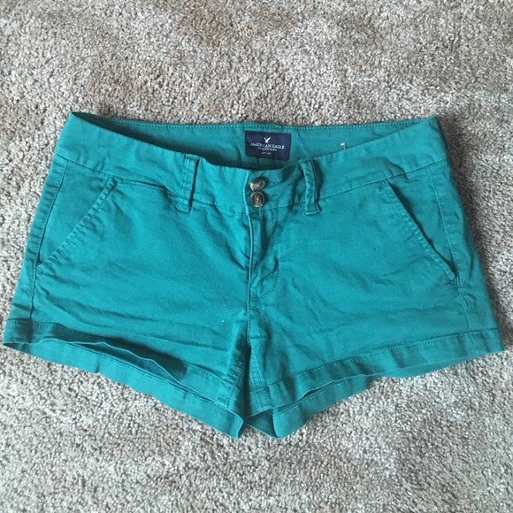 American Eagle Teal Shorties Size 4