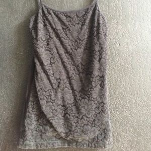 Lace flower print spaghetti strap . Size small .