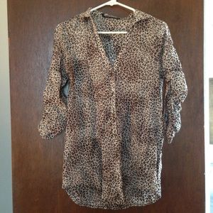 Zara Leopard shirt