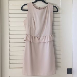 Topshop blush peplum dress