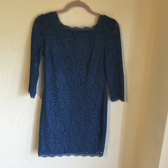 Beautiful blue 100% lace dress