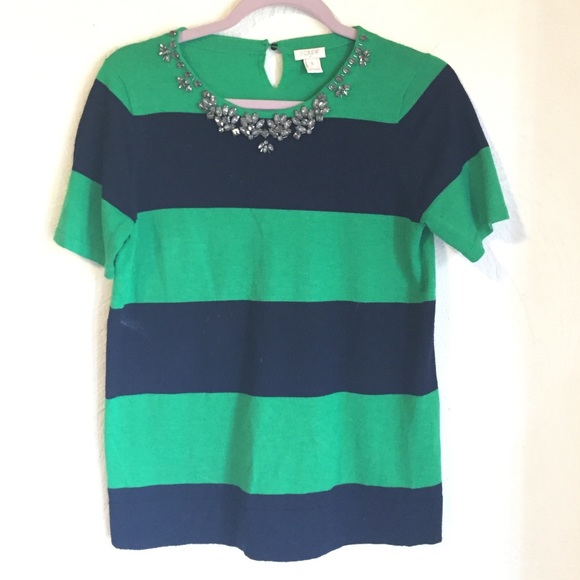 Jeweled neckline J.Crew shirt