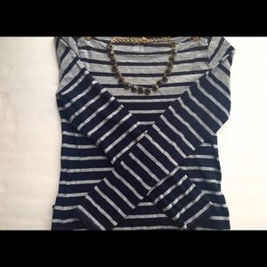 J.Crew Painter Tee Navy and Gray Small