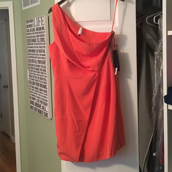 Unique orange summer dress
